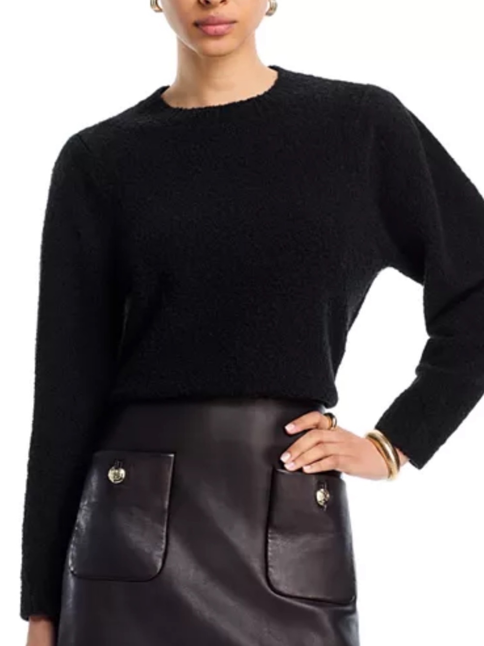 Aqua Black Crewneck Sweater